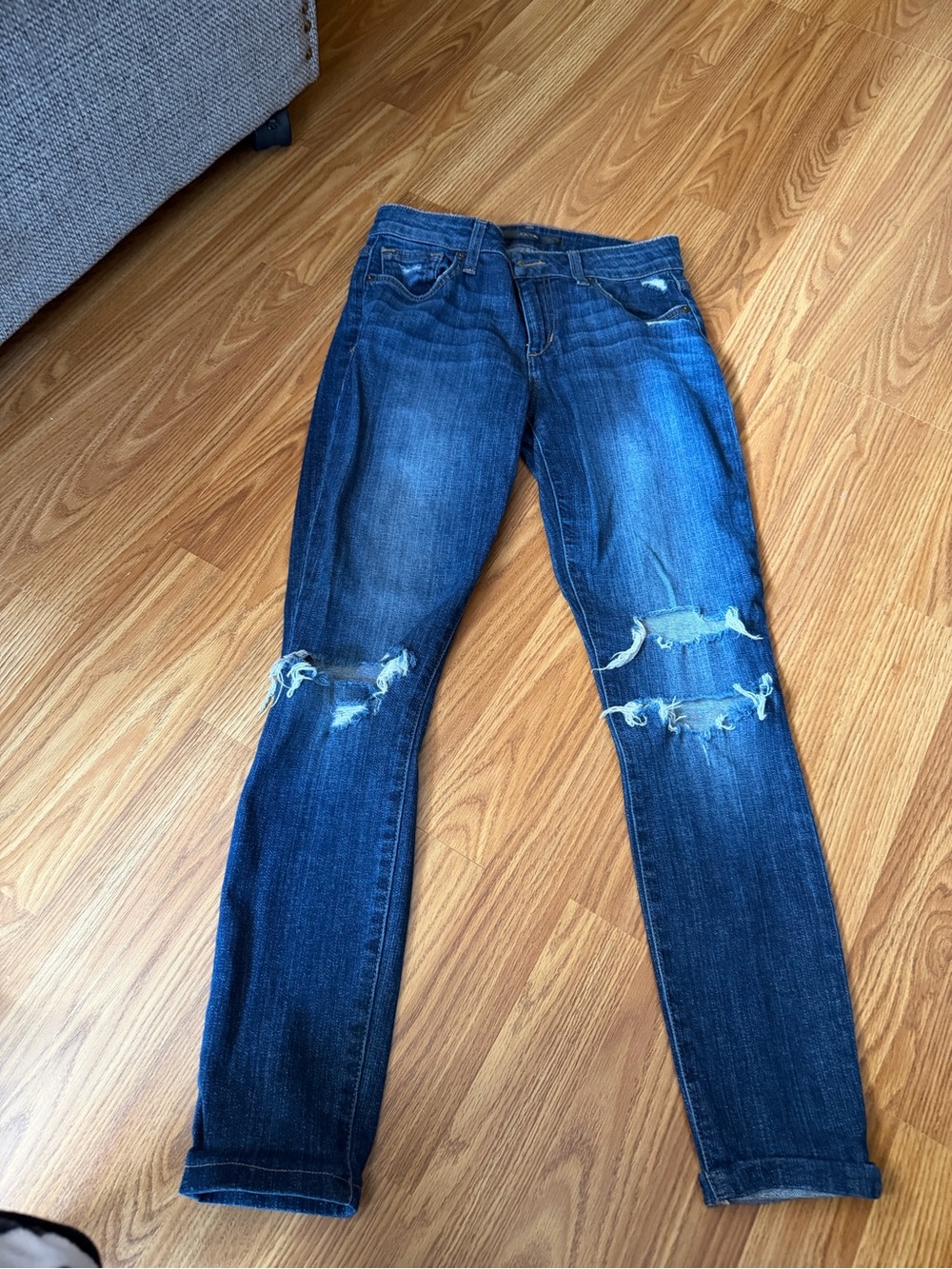 Joe's Jeans Dark Blue Ripped Skinny Jeans